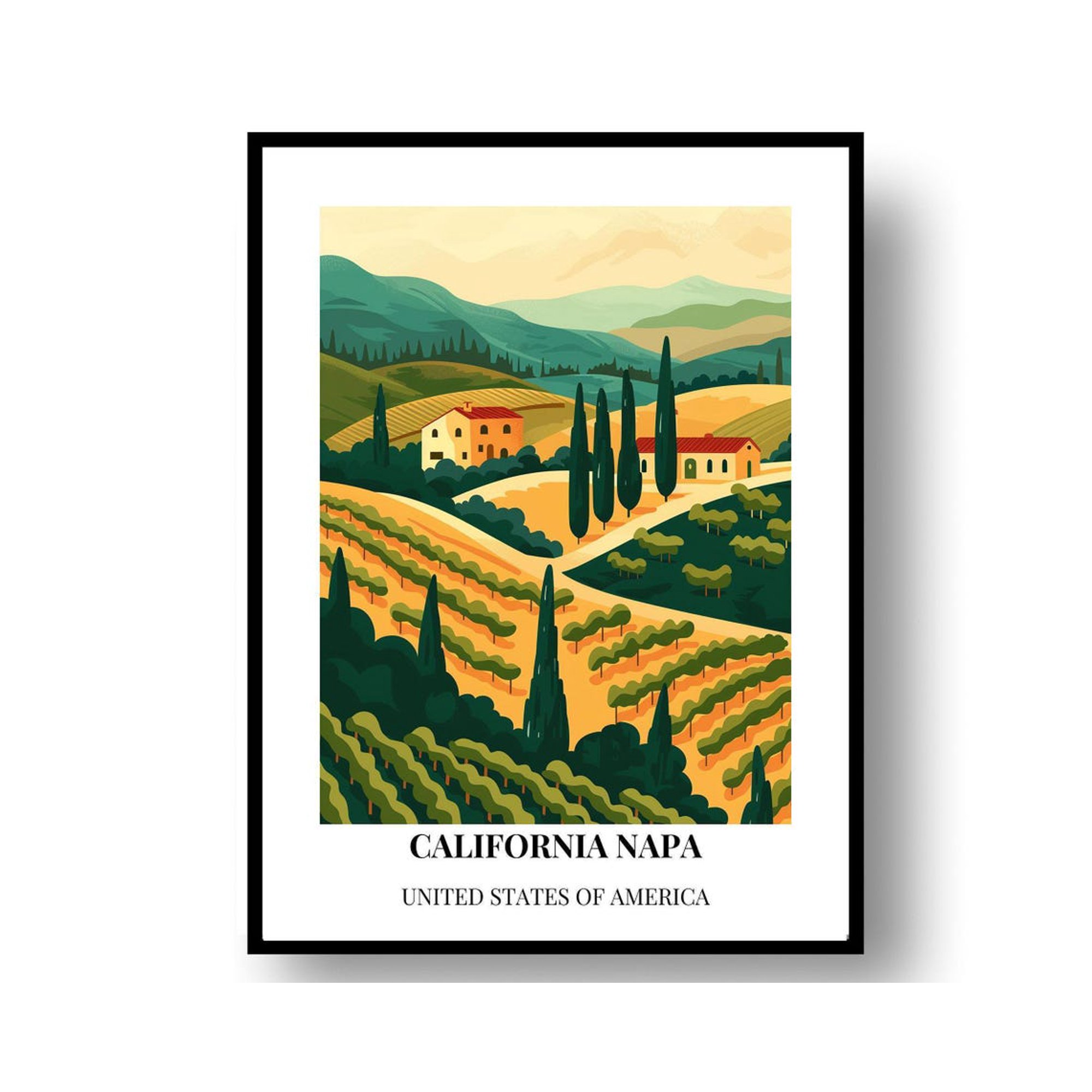 Travel California Napa Artwork