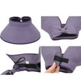 thumbnail image 6 of Women's Wide Brim Visor Hat with Bow Detail Adjustable Velcro Closure for Beach or Outdoor Protection - Purple, 6 of 6