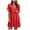 Red, variant on felwors Women's Lapel Summer Button Front Knee Length Flattering Loose Fitting Casual Dresses Green, XXL