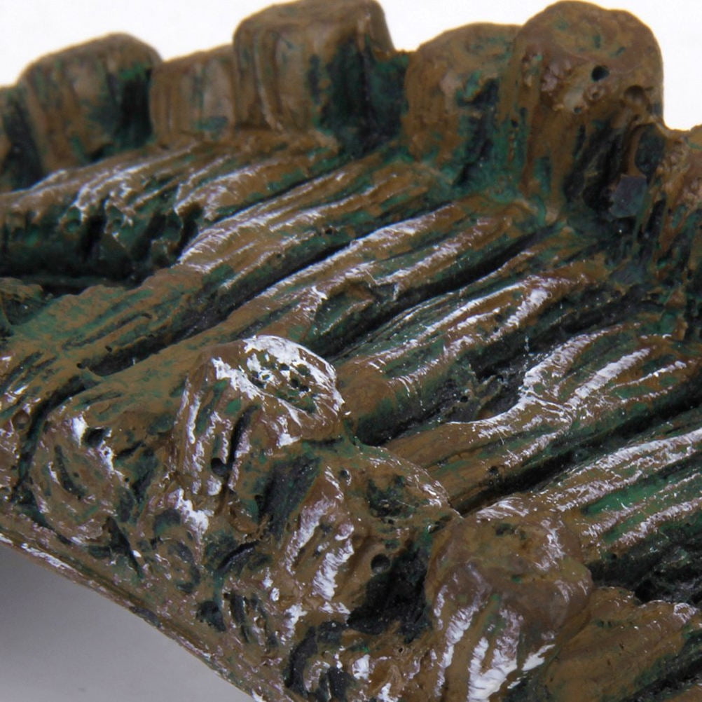 TABLZONE Dark Brown Resin Aquarium Bridge Ornament for Fish Decoration and Aquatic Habitat Enhancement