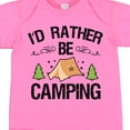 thumbnail image 4 of Inktastic Id Rather Be Camping with Tent Trees and Stars Boys or Girls Baby Bodysuit, 4 of 5