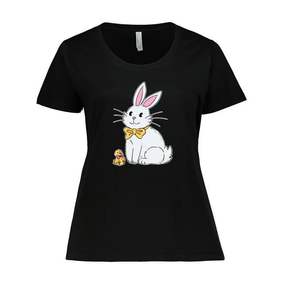 Inktastic Easter Cute Bunny and Chick Women's Plus Size T-Shirt
