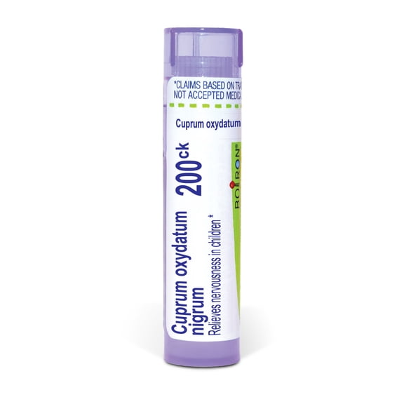 Boiron Cuprum Oxydatum Nigrum 200CK, Homeopathic Medicine for Nervousness In Children, 80 Pellets