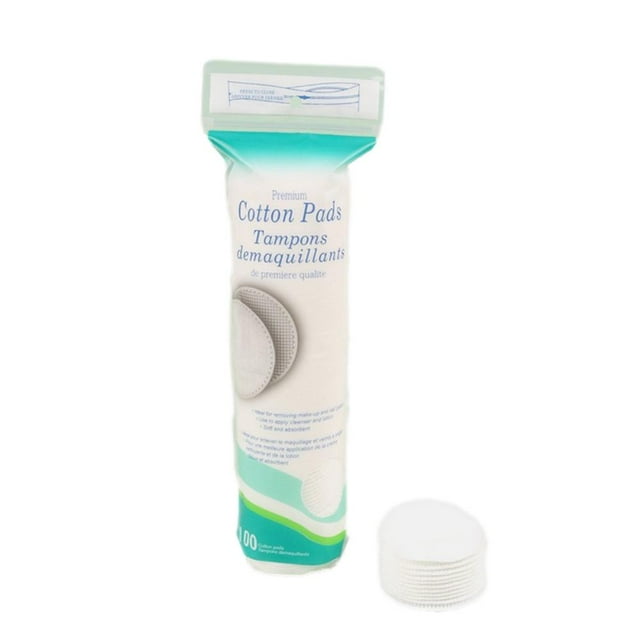 Soft Cosmetic Cotton Rounds - 100PCS Facial Cleansing Pads for Skin Care