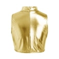 thumbnail image 4 of TiaoBug Shiny Sequin Crop Tops for Girls Hip-hop Dance Vest 70s Disco Party Stage Performance Outfit Gold 8, 4 of 7