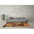 thumbnail image 3 of Ahgly Company Indoor Square Patchwork Brown Transitional Area Rugs, 7' Square, 3 of 4