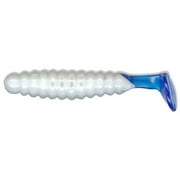 Crappie Grubs - White-Blue - 1.5 in.