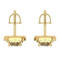 Yellow Solid Gold Halo Stud Designer Everyday Earrings 2.31 Ct