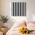 thumbnail image 4 of Canvas Wall Art Black and Canvas Art Print White Stripe Pictures Wall Decor for Living Room Bedroom Artwork Decorations Stretched Framed Ready to Hang 8"x8", 4 of 9