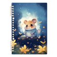 thumbnail image 2 of Rat Mouse Flowers Sky Ring Binder Notebook Journey Note Diary College Ruled Spiral Notebook Study Loose Leaf Paper A5 60 Pages, 2 of 8