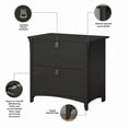 thumbnail image 4 of Bush Furniture Salinas Lateral File Cabinet, 2 Drawer, Vintage Black, 4 of 6
