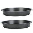 thumbnail image 1 of Pizza Pan Dish Baking Pan Tray 2Pcs Deep Carbon Steel Pancake Maker Pan Pan Pan Pancake Pizza Tray for Cooker, 1 of 8