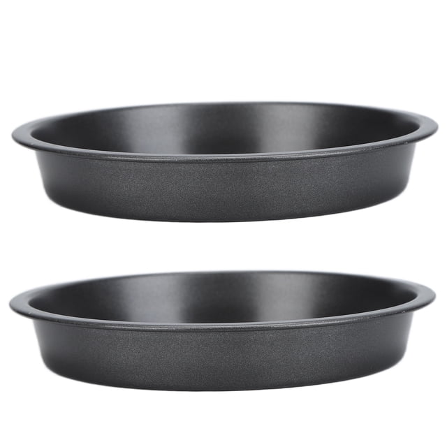 Pizza Pan Dish Baking Pan Tray 2Pcs Deep Carbon Steel Pancake Maker Pan Pan Pan Pancake Pizza Tray for Cooker