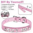 thumbnail image 4 of Skksst Bling Sequins Rhinestone Personalized Pet Collar Dog Cat PU Leather Collar DIY Accessories, 4 of 5
