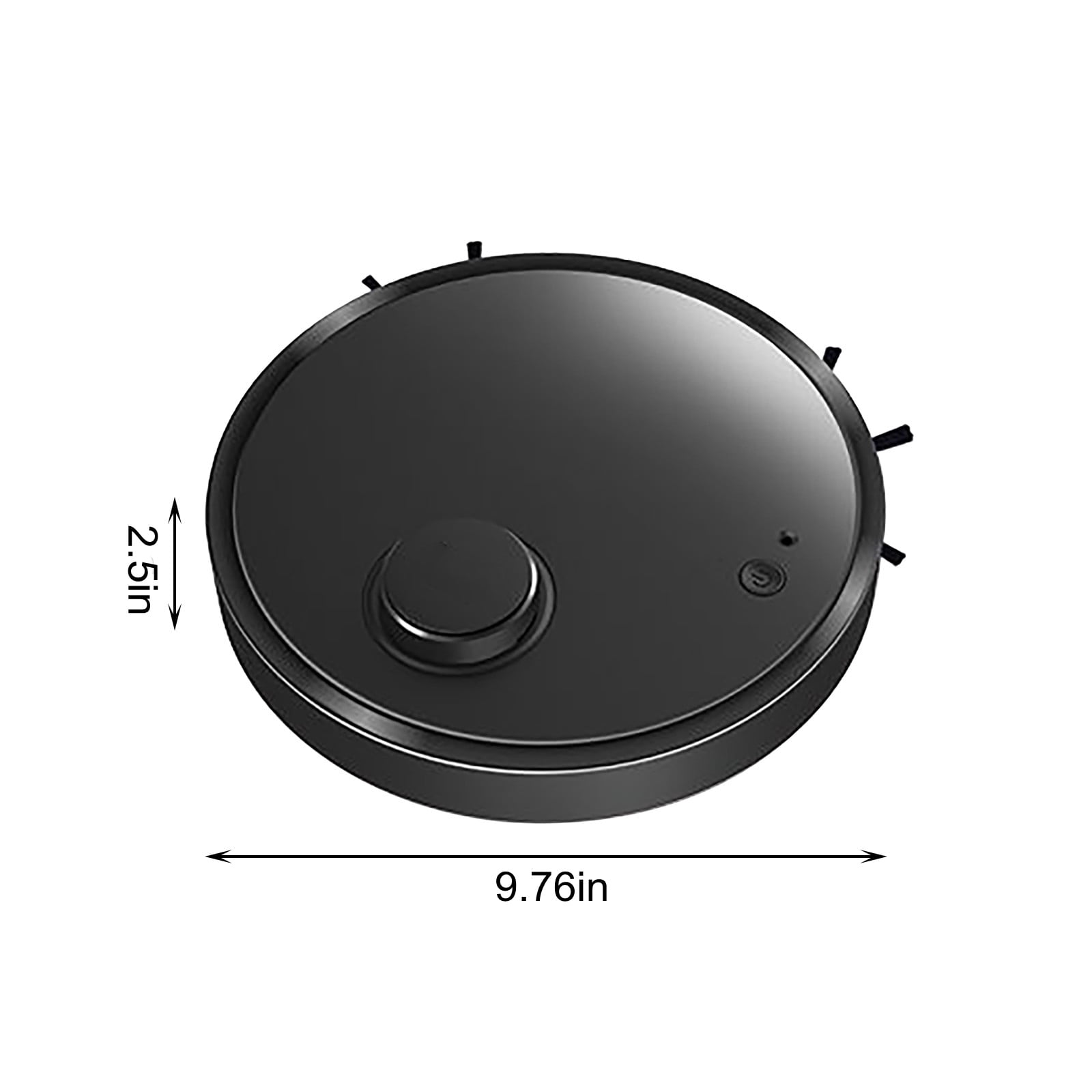Nkmbld Robot Vacuum with Low Noise Operation Slim, Ideal for Hard Floor, Pet Hair and Low Pile Carpet, Black