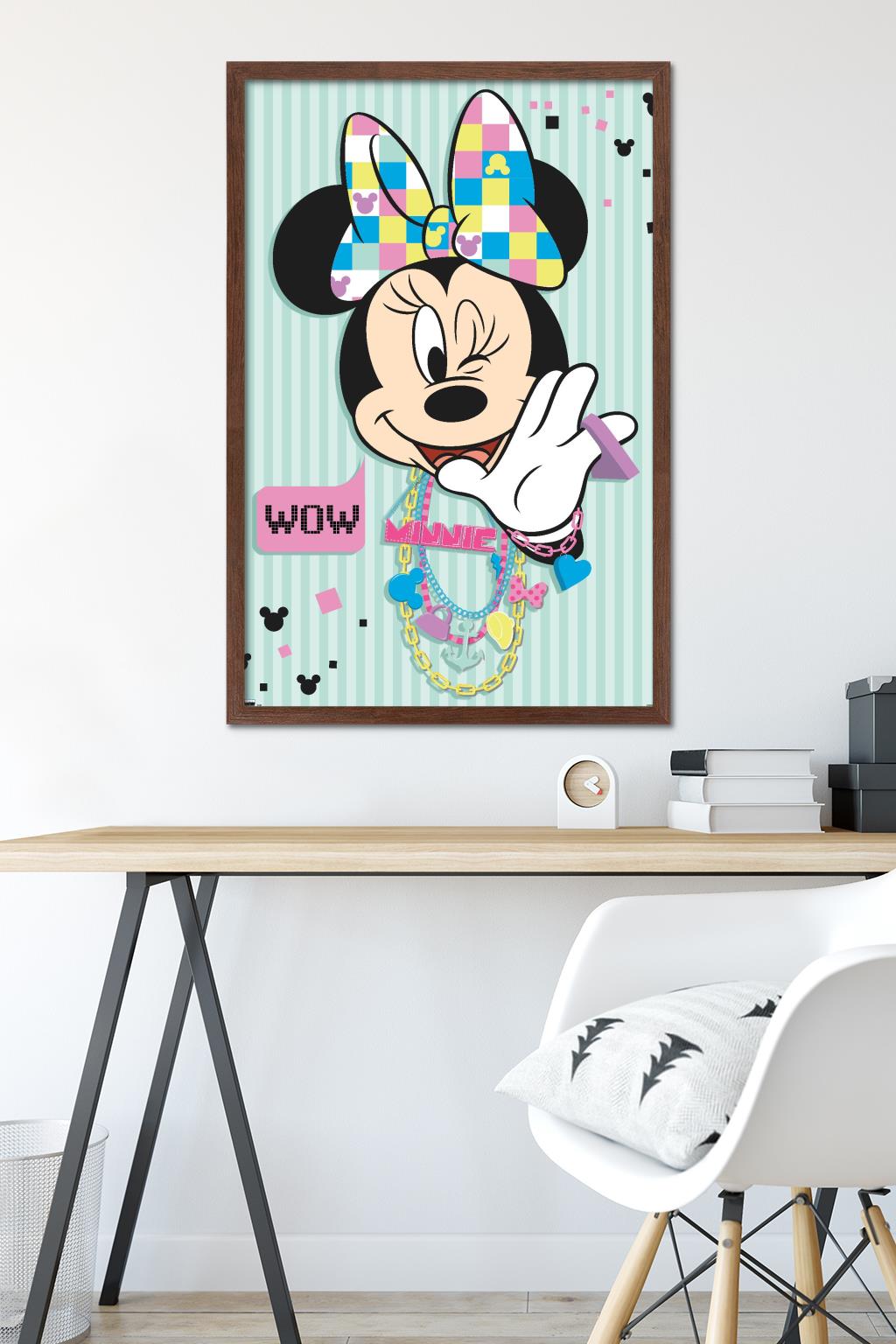 Disney Minnie Mouse - Wow Wall Poster, 22.375" x 34" Framed
