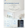 thumbnail image 6 of Zardon 18" Ceiling Fan with Light, Low Profile Flush Mount, Remote and Smart App Control, 6 Speeds and Quiet Reversible DC Motor for Bedroom, Living Room, Kitchen, 6 of 8