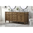 thumbnail image 2 of Elegant Decor Park Avenue 72" Aluminum MDF Double Bathroom Vanity in Driftwood, 2 of 8