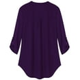 thumbnail image 5 of Nlife Women Solid Color 3/4 Sleeve V Neck Shirt, 5 of 11