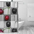thumbnail image 4 of Sigee Cherries laid for Waterproof Fabric Shower Curtain 72" W x 72" H for Bathroom Shower Curtain, 4 of 5