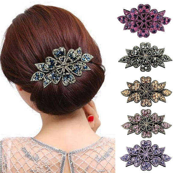 SPRING PARK Stylish Hair Exquisite Rhinestone Accessory Crystal Rhinestones Hair Barrette French Hair Clip Hair Pin