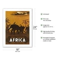 thumbnail image 2 of West Africa - Equatorial Africa - Elephants - Vintage Airline Travel Poster by Vincent Guerra c.1946 - Bamboo Fine Art 290gsm Paper Print (Unframed) 18x24in, 2 of 4