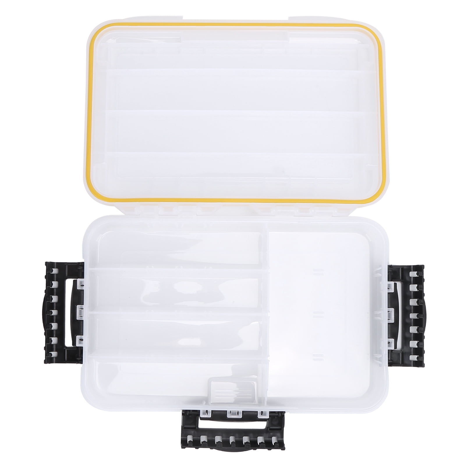NFTIGB Double-Layer Luya Fishing Tackle Box Waterproof Baits Storage Organizer - Durable Trout Lures Tool Accessories Kit for Fresh & Saltwater (11 x 7.5 x 2 inches / 28 x 19 x 5 cm)