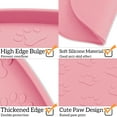 thumbnail image 4 of Ptlom Dog Cat Food Mat Raised Edges Dog Feeding Mat Silicone Food Mat for Pet Bowls Pink, 4 of 9