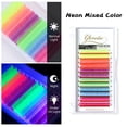 thumbnail image 1 of Extensión de pestañas de neón UV Gorota, pestañas que brillan en la oscuridad, verde fluorescente, brillante, colorido, a granel, extensión de pestañas individuales clásicas Tan Jianjun unisex, 1 of 2