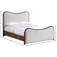 thumbnail image 5 of Bowery Hill Contemporary Beige Linen Textured Fabric Upholstered King Bed, 5 of 8