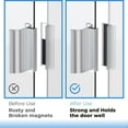 thumbnail image 4 of Shower Door Magnet Handle 3-Inch Frameless Glass Door Handle with Metal Strike, Aluminum Alloy Construction, Secure Fit for Swing Glass Doors, 4 of 6