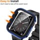 thumbnail image 3 of Estuche de 2 piezas compatible con Apple Watch Series 8 Series 7 de 45 mm con protector de pantalla, estuche rígido ultrafino con cubierta de pantalla de vidrio templado antiarañazos, 3 of 5