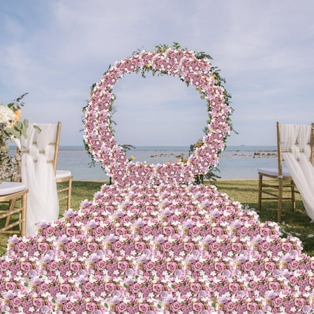 20in Wedding Arch Flowers Row Silk Rose Hydrangea Floral Arrangement Artificial Peony Panel Table Centerpiece Wedding Ceremony Flower Wall Backdrop Decor
