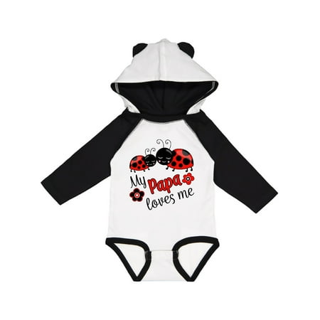 

Inktastic My Papa Loves Me with Cute Ladybugs Gift Baby Boy or Baby Girl Long Sleeve Bodysuit
