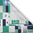 thumbnail image 3 of Ambesonne Mid Century Kitchen Curtains, Sixties Art Design, 55"x39", Sea Green Blue Black, 3 of 3