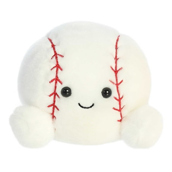 Aurora - Mini White Palm Pals - 4" Slugger Baseball - Adorable Stuffed Animal