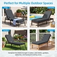 thumbnail image 4 of Millsilo Outdoor Chaise Lounge Cushion, 72" x 21" x 3" Patio Lounge Chair Cushion, Water-Resistant UV-Protected Replacement Cushion with High Density Foam, Dark Gray, 4 of 9