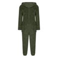 thumbnail image 7 of Awdenio Jumpsuits for Women Fuzzy Onesie Hooded Solid Pajamas Zipper Long Sleeve Plush Romper, 7 of 7
