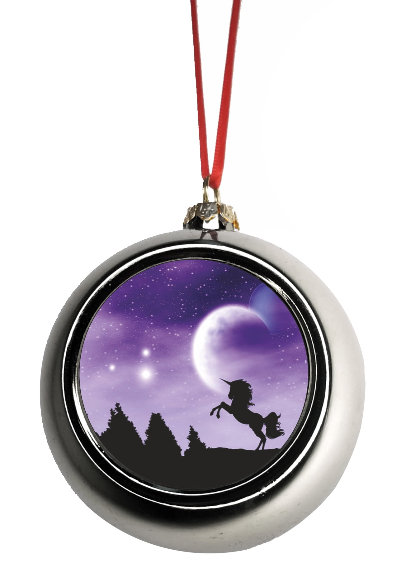 Accessory Avenue Unicorn Ornament Christmas Black Unicorn In The