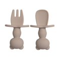 thumbnail image 5 of Make Mealtime Fun with Our 2pcs Panda Training Fork Spoon Set - Soft Silicone, BPA Free, Easy to Hold, Perfect for Infant Feeding and Learning Tableware, 5 of 5
