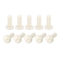 thumbnail image 1 of Unique Bargains Nylon Machine Screws, M6x16mm Slotted Pan Head Fasteners Bolts, White 50Pack, 1 of 4