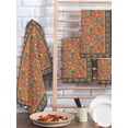 thumbnail image 2 of Beige Grey Floral Boho Kitchen Dish Towels for Drying Dishes Set of 3, Vintage Ethnic Tribe Abstract Art Waffle Weave Microfiber Hand Tea Bathroom Towels Quick Dry & Absorbent Towel 15.7x23.6, 2 of 7
