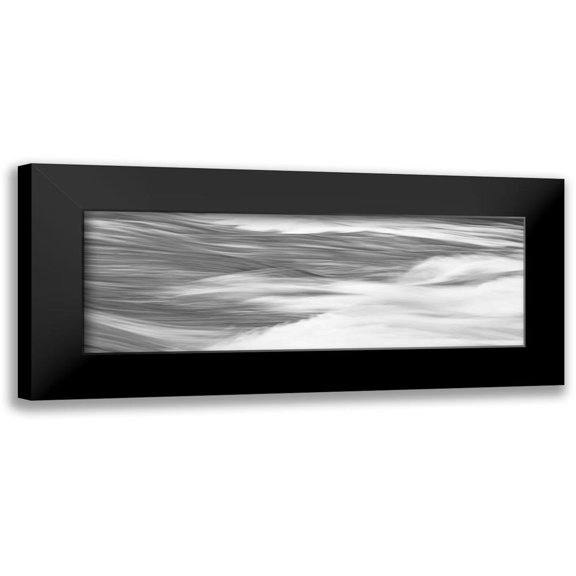 McLoughlin, James 14x7 Black Modern Framed Museum Art Print Titled - Black and White Water Panel X