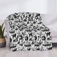 thumbnail image 3 of Naloa Black White Halloween Flannel Blankets - Thick and Warm Blanket for Winter, Soft Fuzzy Plush King Blanket for All Seasons60"x50", 3 of 6