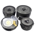 thumbnail image 4 of CTIRCHIU 1 Set Camp Kitchen Equipment Aluminum Alloy Black for Fun Outings, 4 of 8