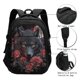 thumbnail image 3 of Balery Rose Full Moon Black Wolf Mochila con carga USB para hombre y mujer - Mochila impermeable y antirrobo para portátil con puerto USB para viajes, trabajo, estudios y universidad, 3 of 7