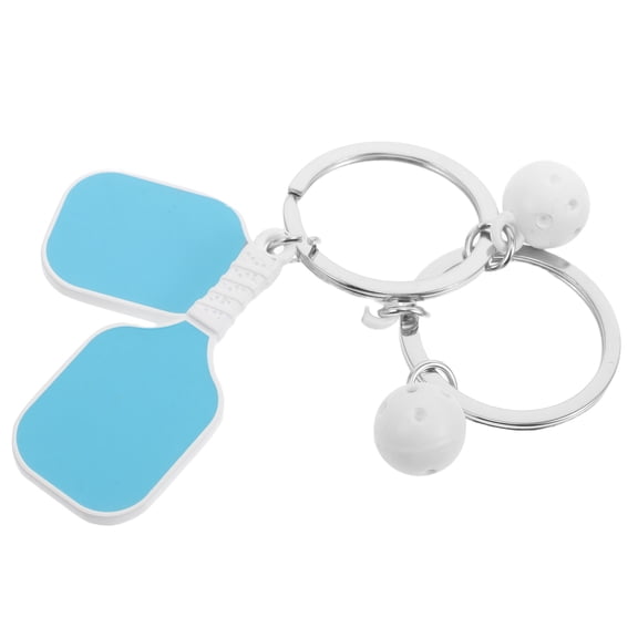 ADDHAT 2Pcs Blue Pickleball Charm Keychain Lightweight Portable Athletic