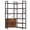 Brown, variant on Casendy 71" Corner Bookshelf, 6 Tier Bookcase with Storage Cabinet & Rocks, Adjustable Shape Book Case Display Storage Shelf for Living Room, Black