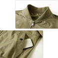thumbnail image 4 of Thousandth Stylish Zip Up Bomber Jacket for Men Trendy Plus Size Urban Coat with Ribbed Cuffs Athletic Casual Outerwear for Fall, 4 of 7