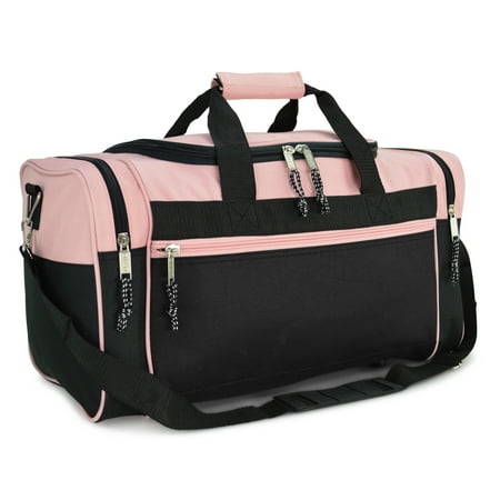 DALIX - DALIX 21&quot; Blank Sports Duffle Bag Gym Bag Travel Duffel with Adjustable Strap in Pink